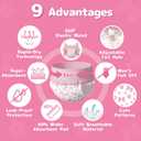 Dono Disposable Pull It Up Female Dog Diapers, 360 Stretchy Waist Puppy Diapers, Super-Absorbent Doggie Diapers with Rapid-Dry Technology Leak-Proof Design for Doggy in Heat Period, S 10 Pcs