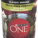 Purina ONE Wet Dog Food True Instinct Classic Ground Grain-Free Formula With Real Chicken and Duck High Protein Dog Food - (Pack of 12) 13 oz. Cans, BB Oct 2027