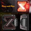 LED Tail Lights For 2007-2018 Jeep Wrangler JK JKU,Z-Shaped Smoked