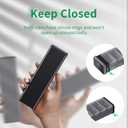 7 Day Weekly Metal Pill Organizer Travel, Kursoaya Premium Aluminum Daily Pill Box, Cute Portable Pill Case, Large Capacity Pill Holder for Supplements, Pills, Vitamins, Medicine (Black)