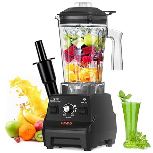 LEITTO Blender 1800W, Professional High Speed Countertop Blender with Durable Stainless Steel Blades, 60oz BPA Free Blender for Shakes and Smoothies, Nuts, Ice and Fruits, Dishwasher Safe