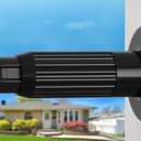 Long Tension Rod 41-165inch Heavy Duty Tension Curtain Rods No Drilling Adjustable Outdoor Curtain Rod for Windows, Shower, Patio, Doorway, Extra Long Spring Rods Diameter 1.26inch Black