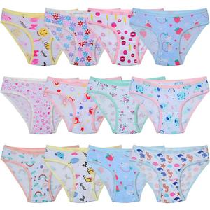 Closecret Toddler Soft Cotton Underwear Baby Panties Little Girls' 12-Pack Assorted Briefs (4-6 Years, Style11)