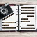 2 x Janlaugh 24 Rolls Christian Washi Tape for Bible Journaling Black Gold Bible Verse Decorative Tape Bulk Religious Inspirational Scripture Supplies Gifts for Arts DIY Crafts Journals Wrapping (0.6 Inch)