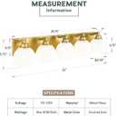 METWET 5-Light Brushed Gold Bathroom Vanity Light, Milk White Glass Globes | Ideal for 36-48" mirrors, 32" modern bathroom light fixtures over mirror, E26 base, bulbs not included, VL195-BG-ML-5