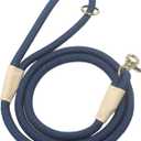 Lobster Snap Pet Leash 5FT, Special Strong Nylon Rope Dog Leash, Solid Color Rope Dog Lead for All Breed (Navy Blue, 5ft*10mm