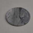 Natural Grey Marble Tray - Real Stone Decorative Tray, Genuine Marble for Bathroom, Kitchen, Dresser, Vanity - Holds Jewelry, Perfume, Shampoo - 8" Round