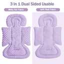 Infant Car Seat Insert Boy Girl, 3 in 1 Newborn Carseat Insert with Strap Pads, Car Seat Head Support for Baby Strollers, Swings, and Bouncers, Comfortable and Machine Washable, Purple