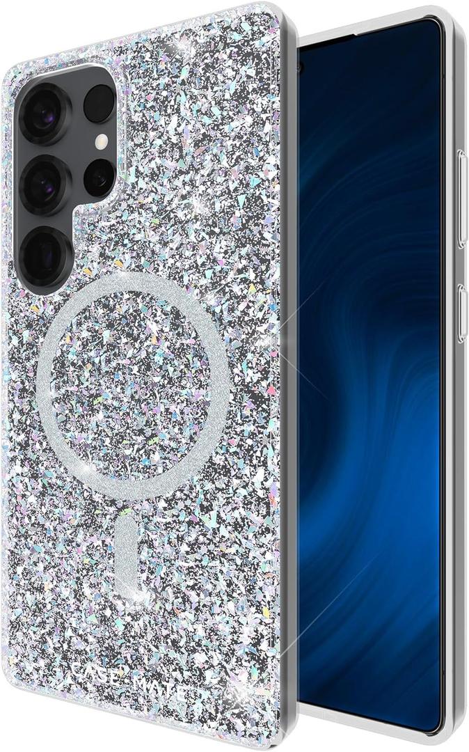 Case-Mate Samsung Galaxy S25 Ultra Case [Magnetic and Wireless Charging] Iridescent Sparkle Phone Cover [12ft Drop Protection] - Premium Phone Case for Samsung Galaxy S25 Ultra 6.9" - Twinkle Disco
