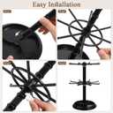 BESPORTBLE Rotating Jewelry Organizer Stand 2-Tier Small Jewelry Hanger Storage with 360-Degree Rotation for Keychains Hair Ties and Necklace Display