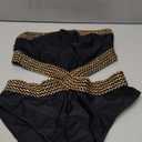 Milumia Women's Stitch Detail Strapless One Piece Swimsuit Cut Out Bandeau Bathing Suit L