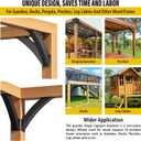 Aecxm 4"4" 45Angle Support Brackets Heavy Duty for gazebos, Decks, porches, Log Cabins and Other Wood Frame Degree Angle Pergola 4''x4'' 2-Bracket