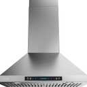 IKTCH 30-inch Wall Mount Range Hood 900 CFM Ducted/Ductless Convertible, Kitchen Chimney Vent Stainless Steel with Gesture Sensing & Touch Control Switch Panel, 2 Pcs Adjustable Lights(IKP02-30'')