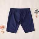 MODNTOGA Boy's Swim Jammers Solid Team Swimwear Big Kid Practice Athletic Swimsuit Youth Competition Cap and Shorts 2pcs Set