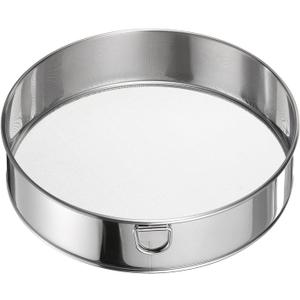 uxcell 304 Stainless Steel Flour Sifter, 8Inch 40 Mesh Round Sifter Flour Sieve Mini Fine Mesh for Baking Cake Bread, Silver