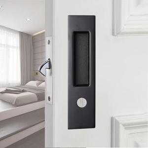 6.3Privacy Pocket Door Lock Hardware Double Barn Door Lock Furniture Hardware Sliding Door Lock,Black