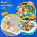 Baby Bath Toys, Baby Bath Shower Head for Bathtub with 4 Adjustable Sprayer, Control the Flow Rinser Babies with 3 Squirting Ducks for Newborns, Toddlers Kids in Bathtub Sink