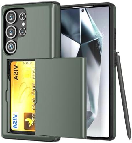 AICase for Samsung S25 Ultra Case with Card Holder [Store 2 Cards] Dual Layer Heavy Duty Protective Case Hidden Card Slot Slim Wallet Case for Samsung S25 Ultra 6.9'' 2025_5