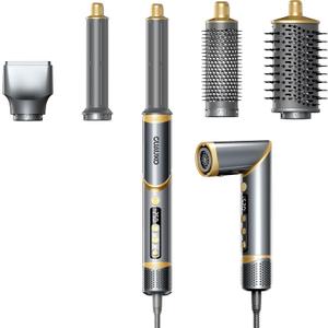 Auto Wrap Air Hair Styler & Dryer, 5 in 1 Multi Styling Hot Air Dryer Brush for Hair, High Speed 110000 RPM Negative Lonic Frizz-Free, Fast Drying Curling Volumizing Straightening As Gift