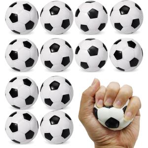 Urspasol 12-Pack Soccer Stress Balls 2.5 Inch Small Soft Foam Squeeze Soccer Mini Sport Balls for Kids Party Decorations, Favors & Anxiety Relief , Hand Exercise, Team Building Gifts School Rewards