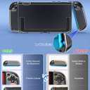 FYOUNG Protective Case for Nintendo Switch 2 2025, Slim Hard Shell for Switch 2 Accessories, Scratch&Shock Protection Cover with Screen Protector, 8 Thumb Grip (Clear, Switch 2 7.9inch)