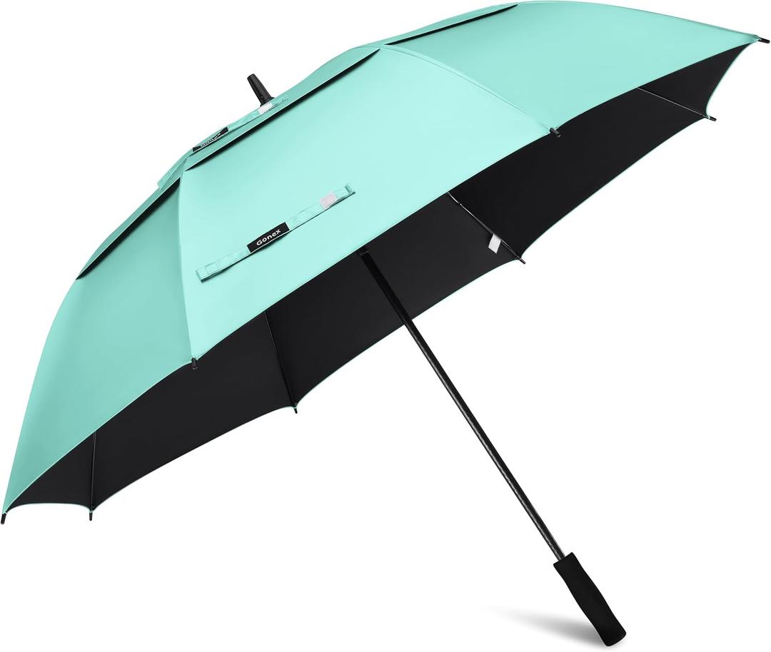 Gonex 62/68/72/80 Inch Golf Umbrella, Auto Open, Windproof, UV Protection | 210T Pongee, Fiberglass Shaft & Ribs, Rain & Water Resistant, Vented Design, Golf, Sports, Business & Travel