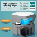 SereneLife 5.2 Gal Portable Camping Toilet For Adults, 100+ Flushes, Porta Potty Camp Toilet with Detachable Waste Tank, Level Indicator, Carry Bag, Suitable for Camping, Hiking, and Boating