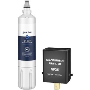 GLACIER FRESH Replacement for 4204490 Water Filter and 7007067 Air Purification Cartridge Combo Pack, Compatible with Sub-Zero 4204490, 4290510 Water Filter, 7042798/7007067 Air Filter(1+1)