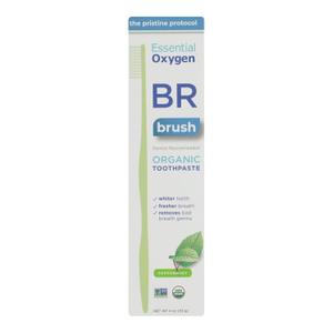 Essential Oxygen BR Organic Toothpaste Peppermint 4 oz (4 Ounce (Pack of 1))