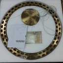 Gold K9 Crystal Chandelier,23.6 inch Modern Kitchen and Dining Light Fixture 2-Tiers Round Raindrop Chandeliers Adjustable Flush Mount Pendant Ceiling Light Fixture for Living Room Foyer Entryway