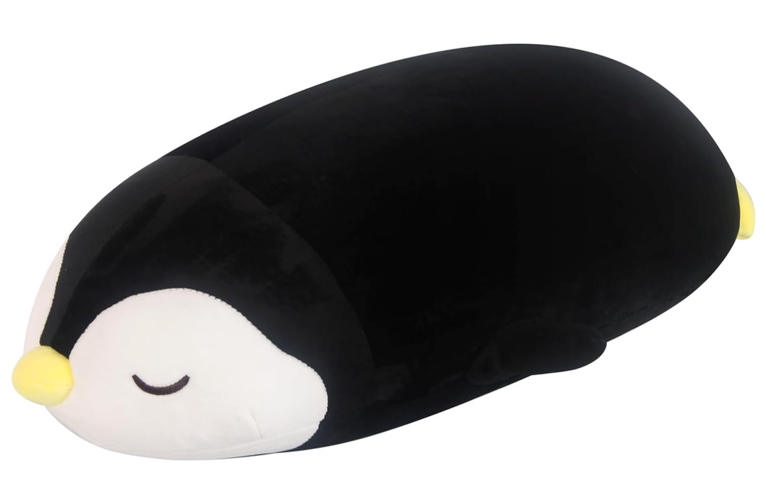 FFxiong 22" Black Penguin Plush Stuffed Animal Toy Cute Soft Body Large Pillow Plushies Doll Gift for Kids Girls Boys Christmas Birthday Valentines