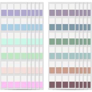 480 Pcs Sticky Index Tabs, Colored Book Sticky Tabs for Notebooks, Repositionable Page Tabs for Notebooks File Classification, 12 Colors (0.5×1inch)