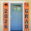 DAZONGE 2026 Graduation Party Decorations Orange and Black - Congrats Grad Banner Party Supplies - Graduation Decorations Class of 2026 for Any Schools or Grades