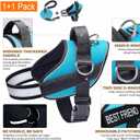 Haapaw Essential Dog Harness, No Pull Pet Vest with 3 Leash Clips, No Choke, Reflective, Adjustable and Padded, for Easy Walking and Training for Small Dogs (S, Blue)