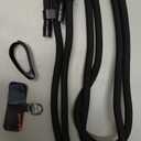 TORRAS Phone Lanyard Crossbody with 2 Phone Tabs, Adjustable Anti Theft Phone Strap for All Phones, Premium Metal Buckles, Skin-Friendly, Universal Cell Phone Neck lanyard for Travel Essentials, Black