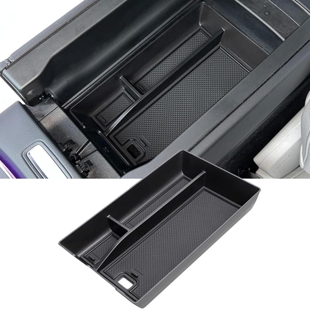 Yumzeco Compatible with 2024 2025 Mercedes Benz E-Class E350 E450 Center Console Organizer, W214 Center Console Tray, Armrest Storage Box for 2024 Mercedes Benz E350 E450 Accessories