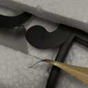 1st owned Large 24 Inch Silent Non-Ticking Wall Clock - Battery Operated, Metal Vintage Retro Decorative Modern Wall Clock for Bedroom, Kitchen, Office, Farmhouse Decor (Black - Arabic Numerals)