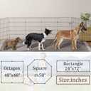 Artmalle 36" H x 24" W Dog Playpen, 8 Panel Rustproof Metal Pen with Door