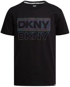 DKNY Boys' Graphic Tee - Soft and Breathable Classic Crewneck Short Sleeve Pullover T-Shirt for Boys (Size: XL)