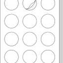 L LIKED 2'' Diameters Round Printable 300 Labels Sticker Labels for Laser/Inkjet Printer, Matte White Blank Circle Stickers for Jar Packaging or Product Labeling (25 Sheets)