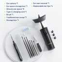 KAUGIC Ear Wax Removal - One-Hand Manual Ear Cleaner with Camera, 7 PCS Ear Spoons, Safe Ear Irrigation Kit for Adults, FSA-HSA-Eligible (Black)