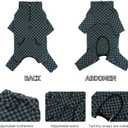 Dog Fleece Onesie for Cold Winter, Stretchy Dog Winter Bodysuit Adjustable Puppies Jumpsuit Doggie Pajamas Pet Clothes, Dark Green, 2X-Large