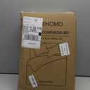 MUXHOMO 7 Pieces King Comforter Set, Seersucker Bed in a Bag King Size, All Season Luxury Bedding Set with Comforter, Flat Sheet, Fitted Sheet, Pillowcases & Shams, Beige (King (104"x90"))