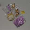 24Pcs Butterfly Cake Topper Purple Butterfly Golden Crown Cake Decorations with Ball Cake Toppers for Baby Shower Birthday Party Supplies