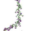 CISDUEO Silk Daisy Flower Garland - Purple Artificial Flower Vine, Hanging Ivy Garland for Wall, Party, Wedding Arch, Floral Decor, Home Indoor/Outdoor Ceremony