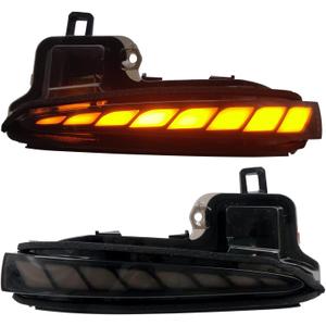 HIGH FLYING Car Led Side Mirrors Sequential Dynamic Turn Signal Lights Indicator 2pcs/Pair for Toyota Tacoma 2016-2023, RAV4 2019-2025, Highlander 2020-2025 (Type B)