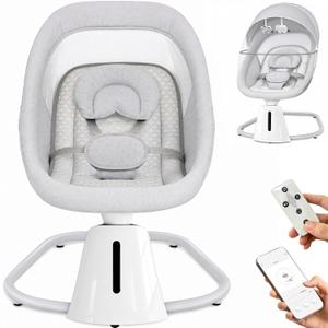 JUNEU Baby Swing for Infants - Portable Electric Swings for Newborns 0-12M
