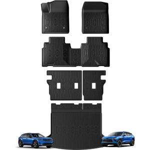 BestEvMod All-Weather Vehicle Mat Compatible with Chevrolet Blazer EV/Honda Prologue 2026 2025 2024 TPE Anti-Slip 3D Pattern Waterproof Non-Slip Cargo Liners(Floor Mats + Trunk Mat + Seat Covers)