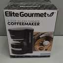 Elite Gourmet EHC-5055# Automatic Brew & Drip Coffee Maker with Pause N Serve Reusable Filter, On/Off Switch, Water Level Indicator, Black