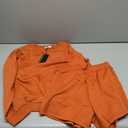 PINSPARK Two Piece Sets for Women 2024 Fall Outfits Sweatsuit 4 Pockets Sweat Short Sets Casual Matching Set Travel Tracksuit Size L, Orange